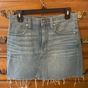 Madewell Rigid Denim A-Line Mini Skirt